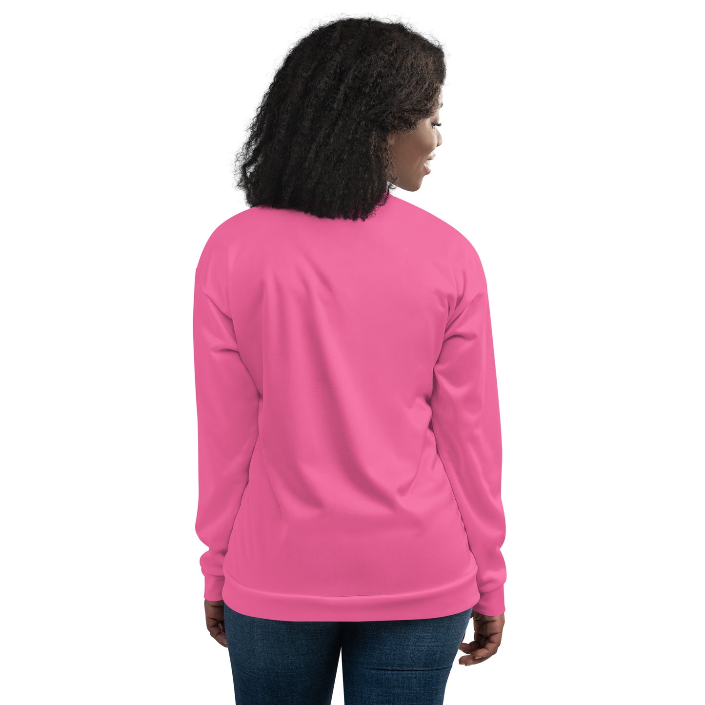 0601c Unisex Bomber Jacket, Solid Pink, 02