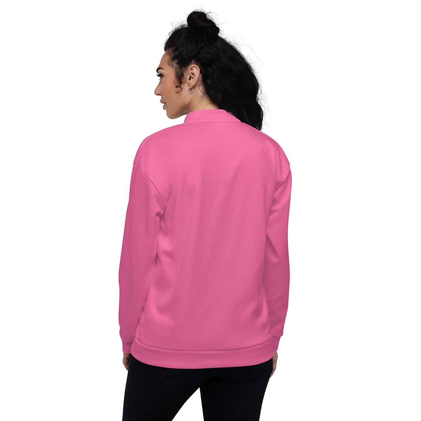 0601c Unisex Bomber Jacket, Solid Pink, 02