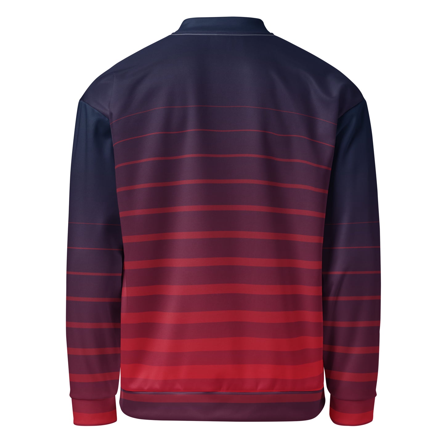 0601c Unisex Bomber Jacket, Stripes Red to Blue, 02