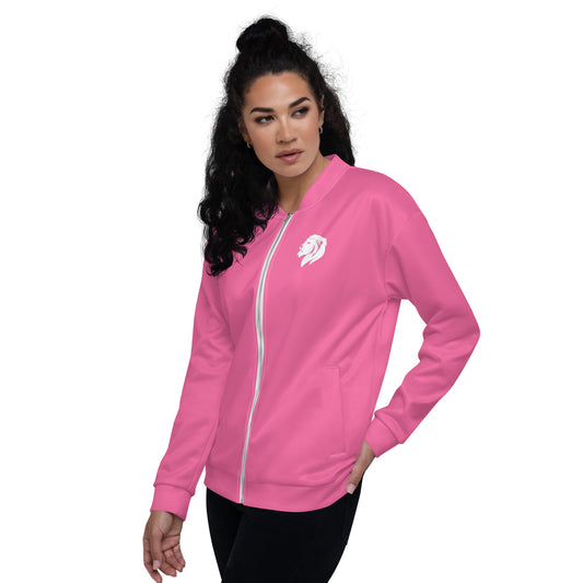 0601c Unisex Bomber Jacket, Solid Pink, 02