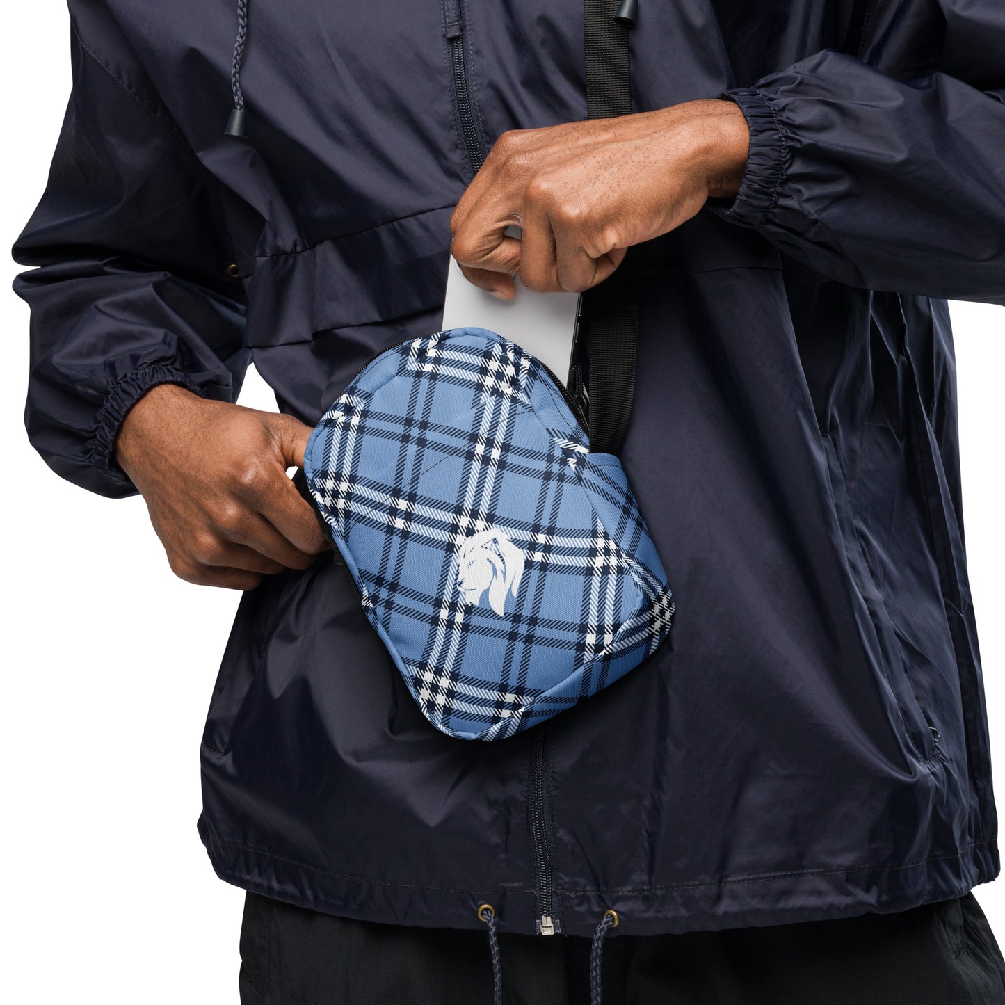 0904 Messenger Bag, Plaid Blue, 02