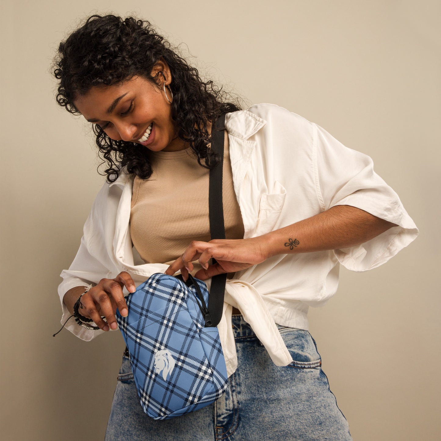 0904 Messenger Bag, Plaid Blue, 02