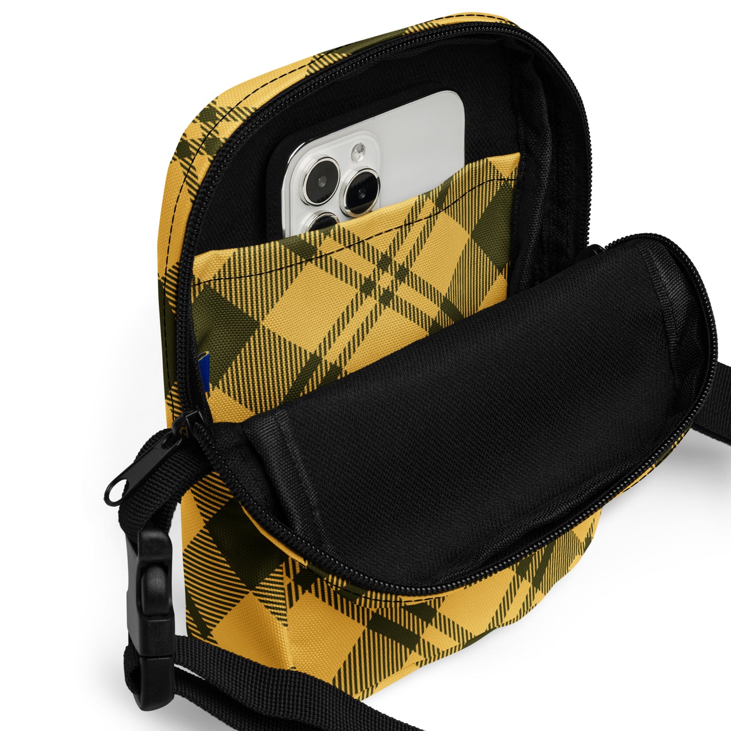 0904 Messenger Bag, Plaid Yellow, 02