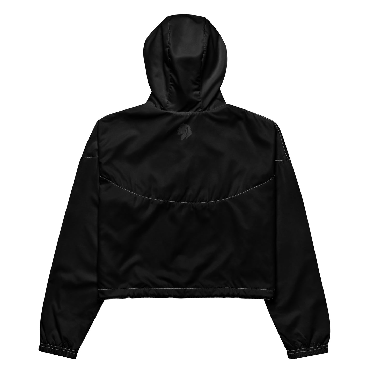 0604 Women’s Cropped Windbreaker, Solid Black, 02