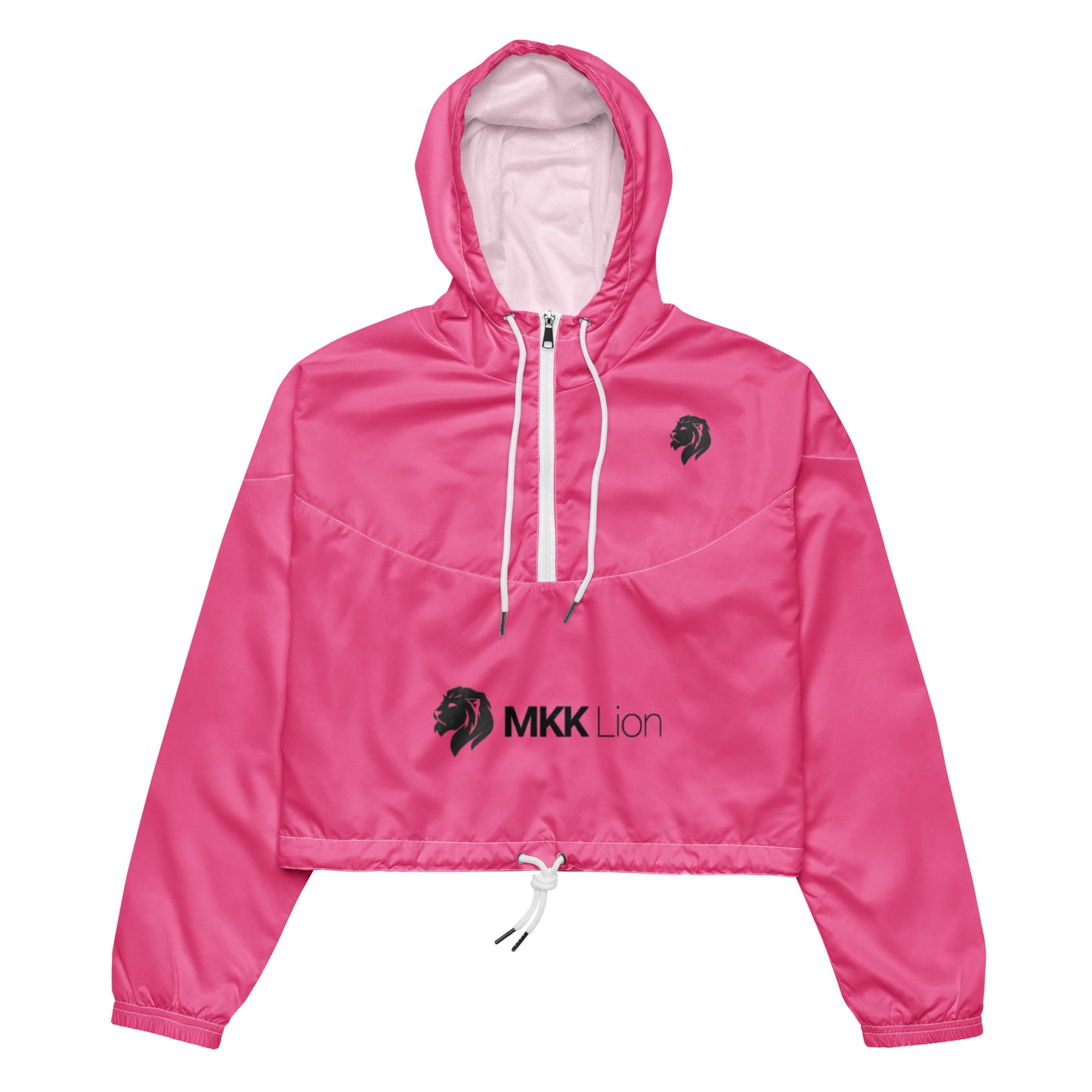 0604 Women’s Cropped Windbreaker, Solid Pink, 02