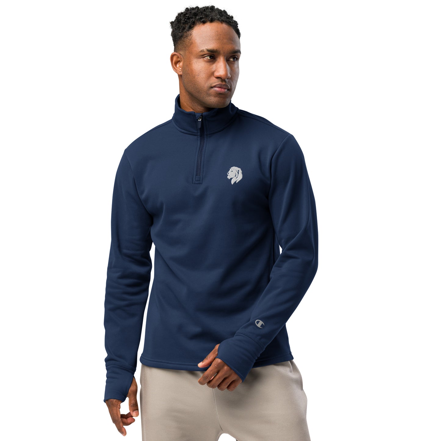 0105b Champion Men's Quarter Zip Pullover, 02