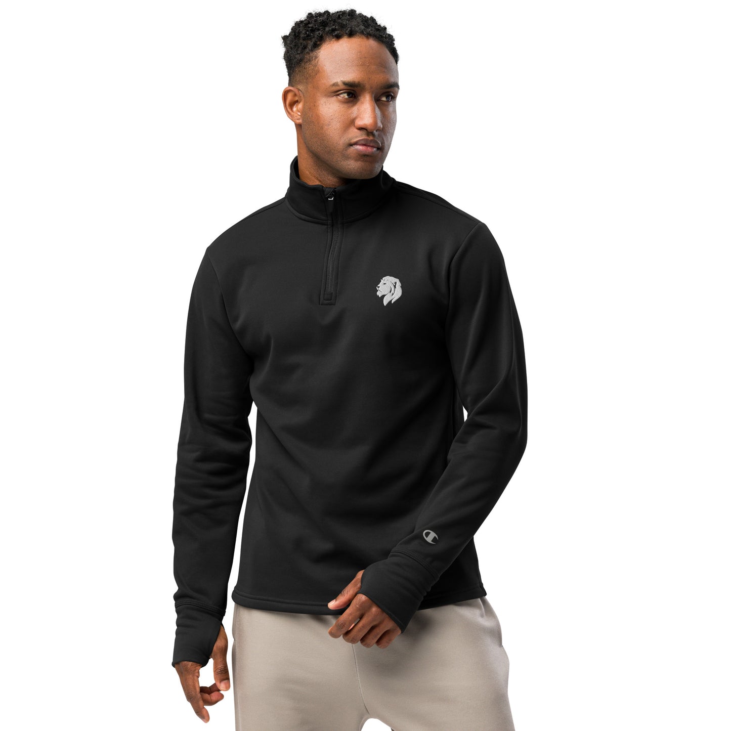 0105b Champion Men's Quarter Zip Pullover, 02