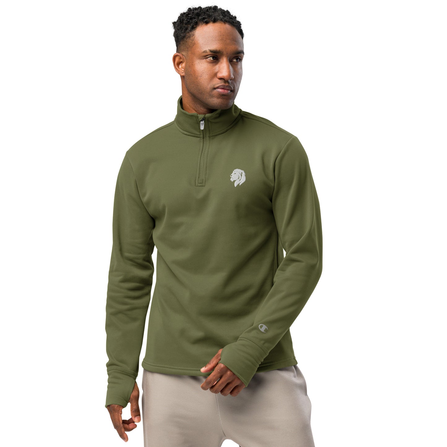 0105b Champion Men's Quarter Zip Pullover, 02