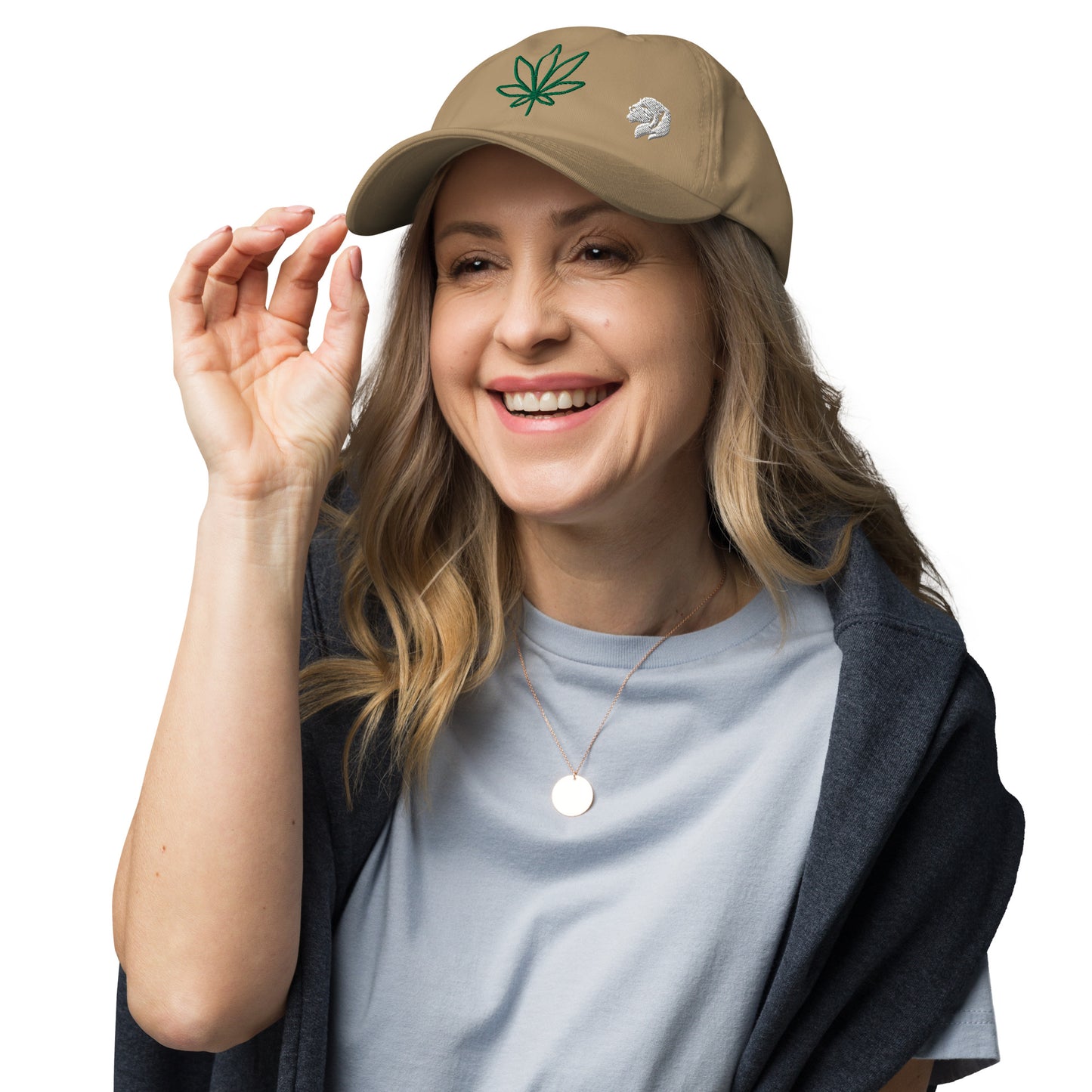 0802z Baseball Cap, Earth - Cannabis Marijuana Leaf