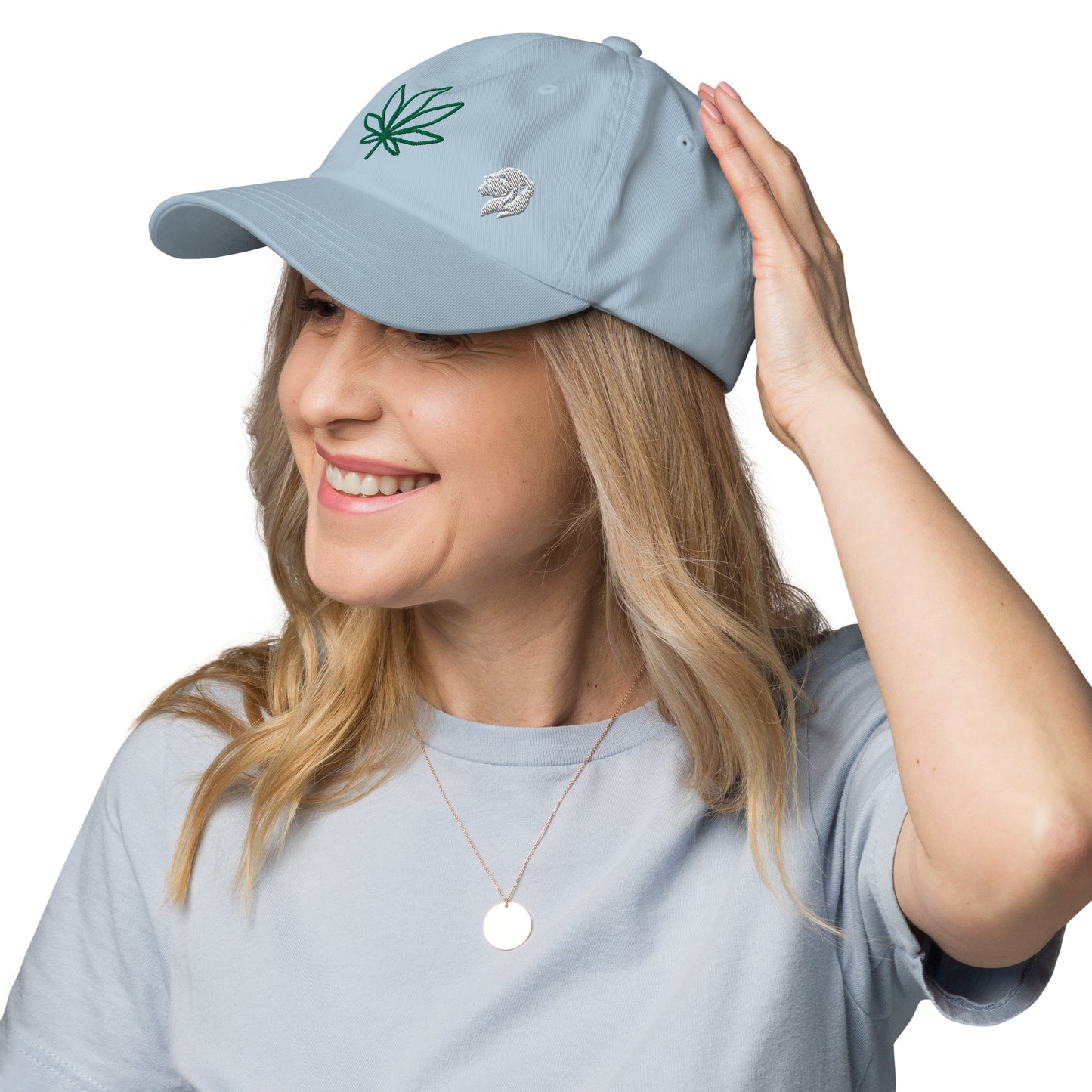 0802z Baseball Cap, Earth - Cannabis Marijuana Leaf