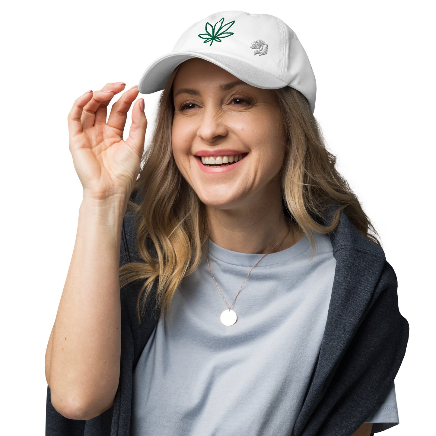 0802z Baseball Cap, Earth - Cannabis Marijuana Leaf