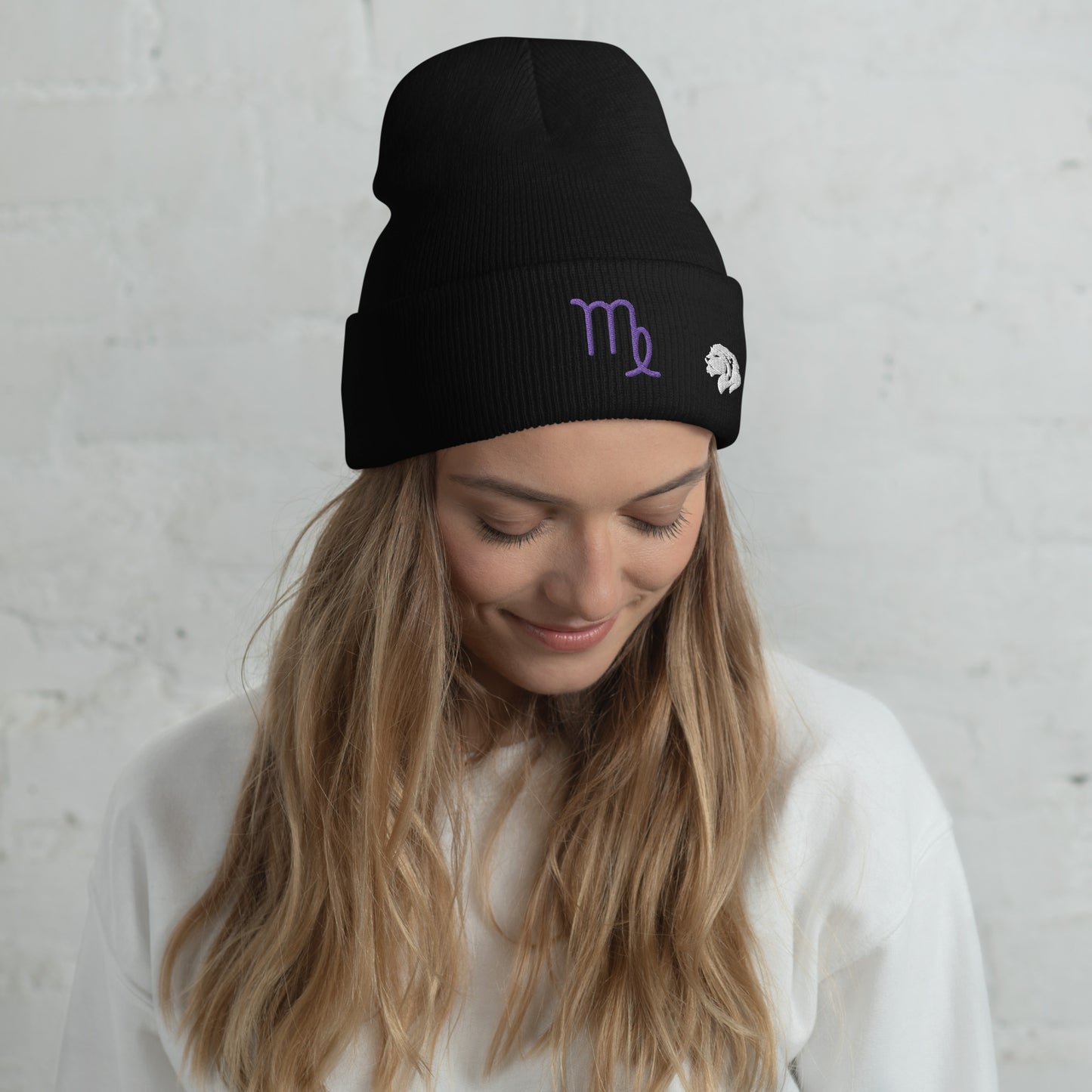 0801c Cuffed Beanie, Astrology Zodiac - Virgo