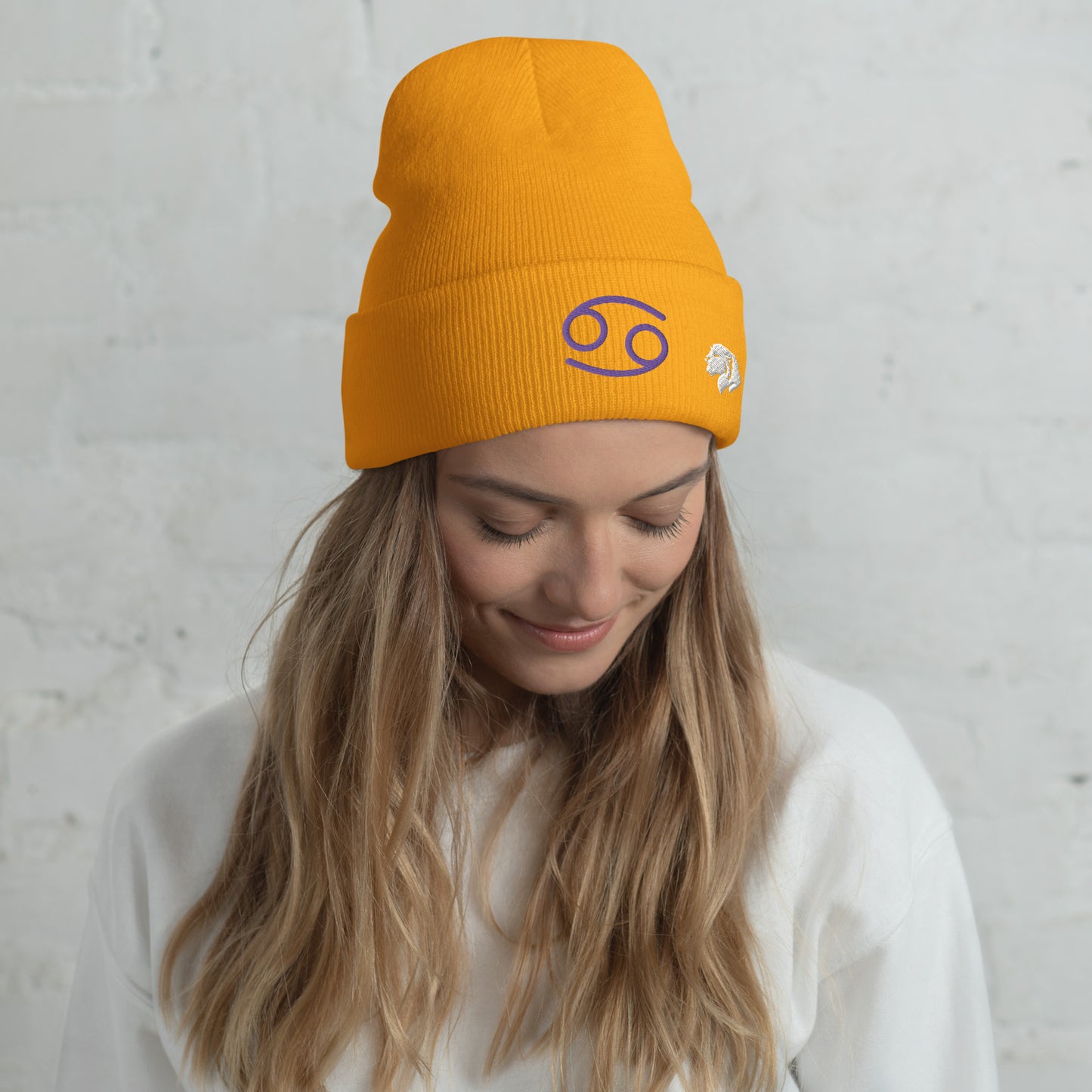 0801c Cuffed Beanie, Astrology Zodiac - Cancer