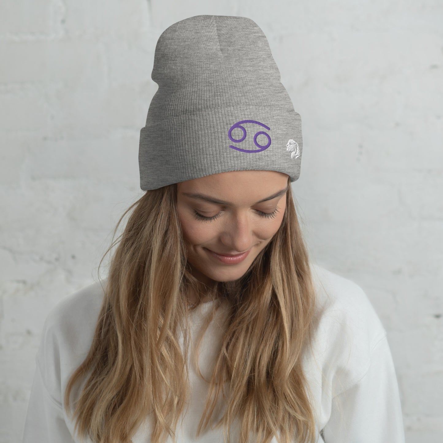 0801c Cuffed Beanie, Astrology Zodiac - Cancer