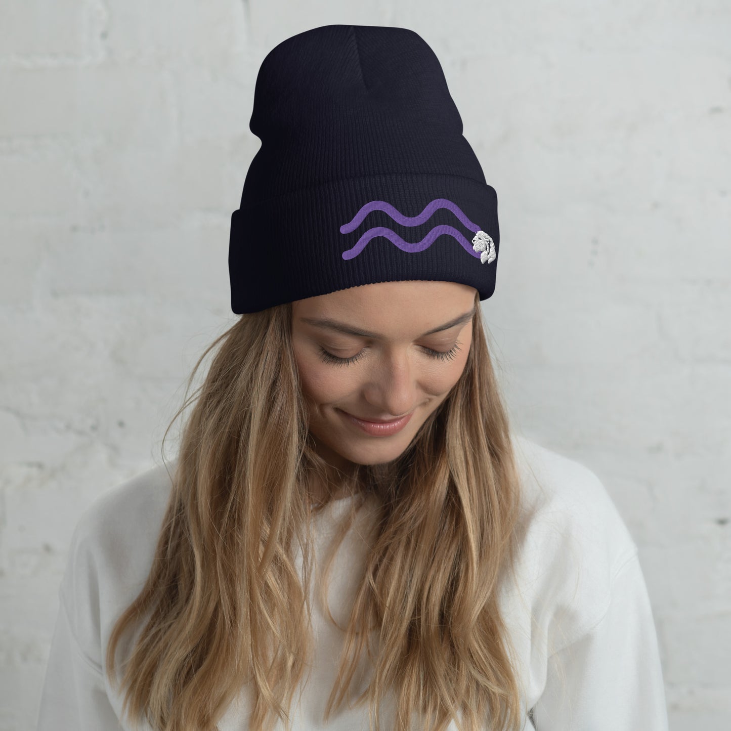 0801c Cuffed Beanie, Astrology Zodiac - Aquarius