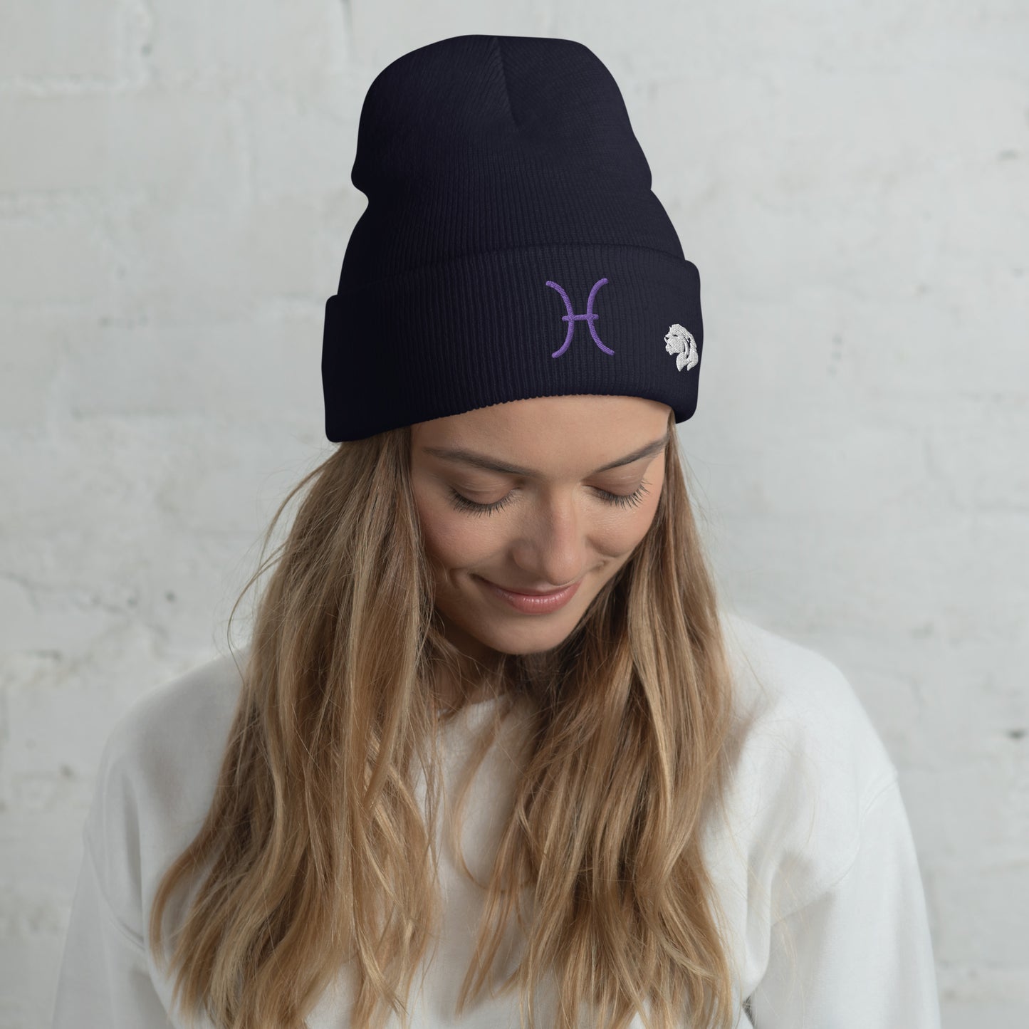 0801c Cuffed Beanie, Astrology Zodiac - Pisces