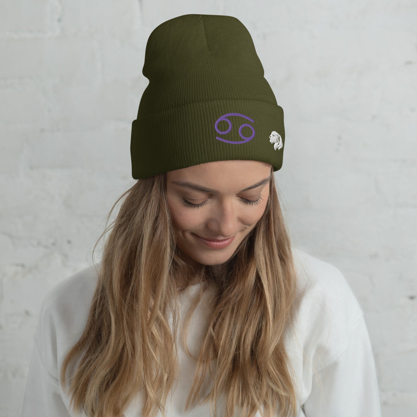 0801c Cuffed Beanie, Astrology Zodiac - Cancer