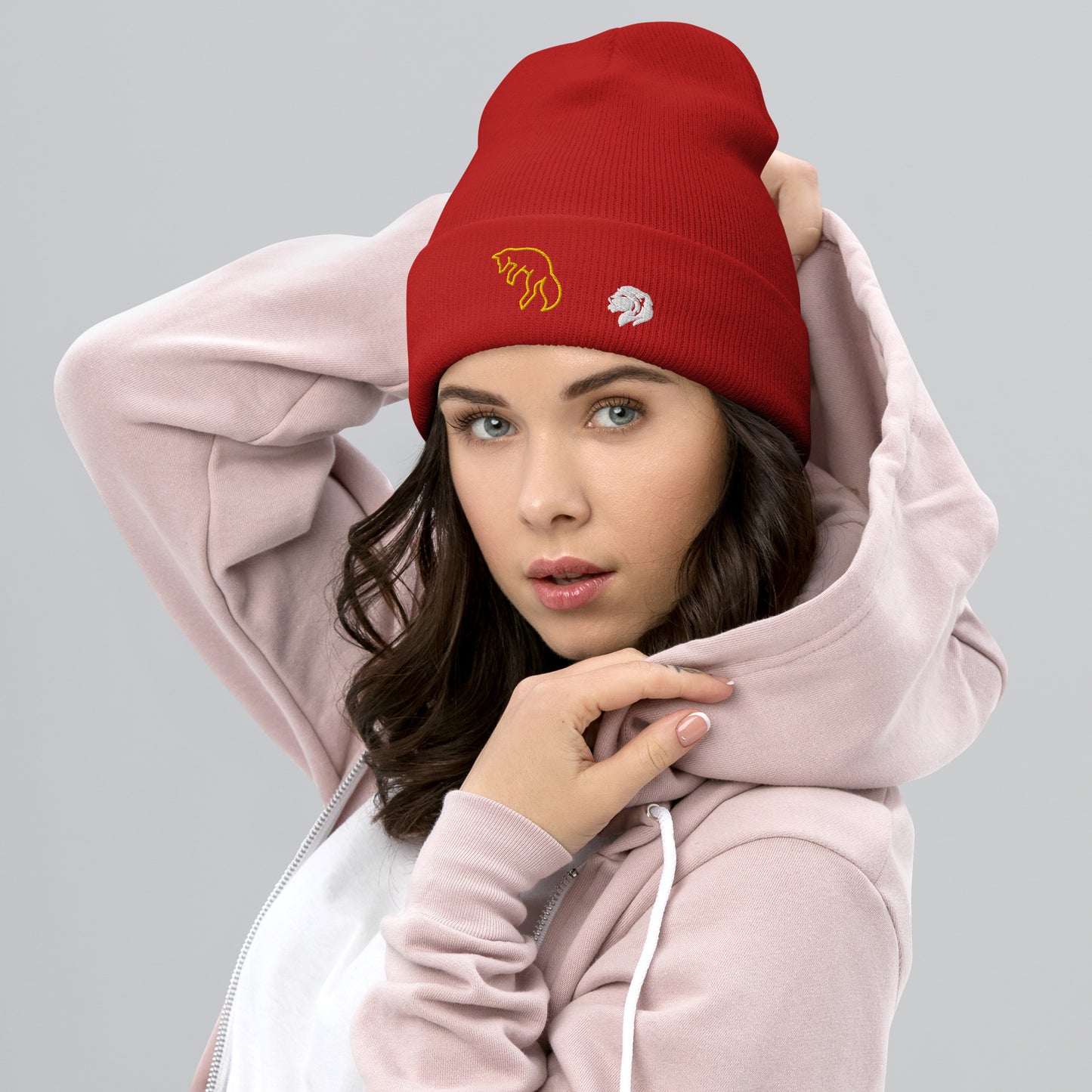 0801c Cuffed Beanie, Animal - Fox