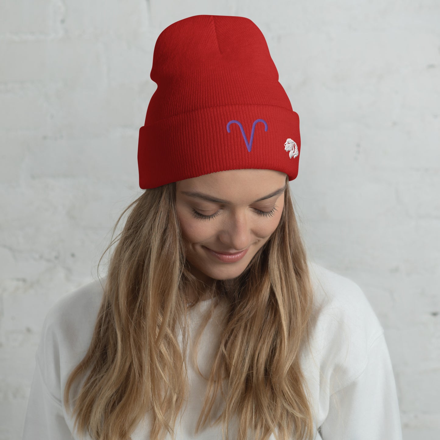 0801c Cuffed Beanie, Astrology Zodiac - Aries