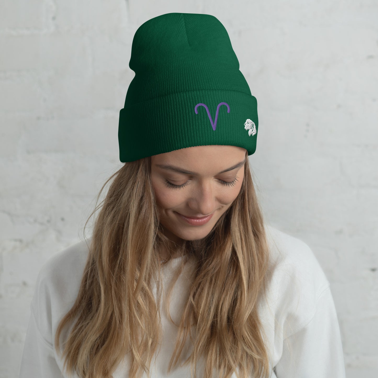 0801c Cuffed Beanie, Astrology Zodiac - Aries