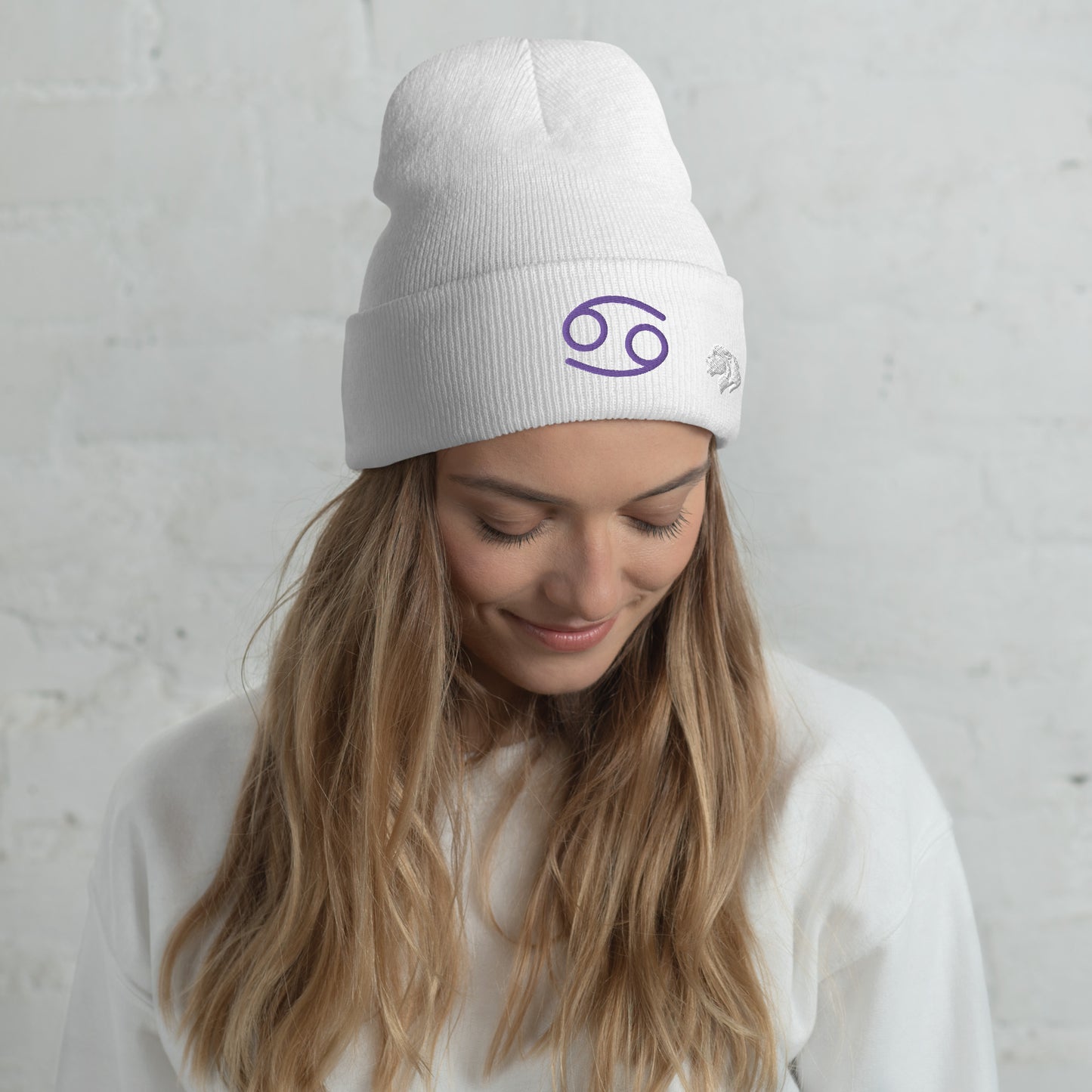 0801c Cuffed Beanie, Astrology Zodiac - Cancer