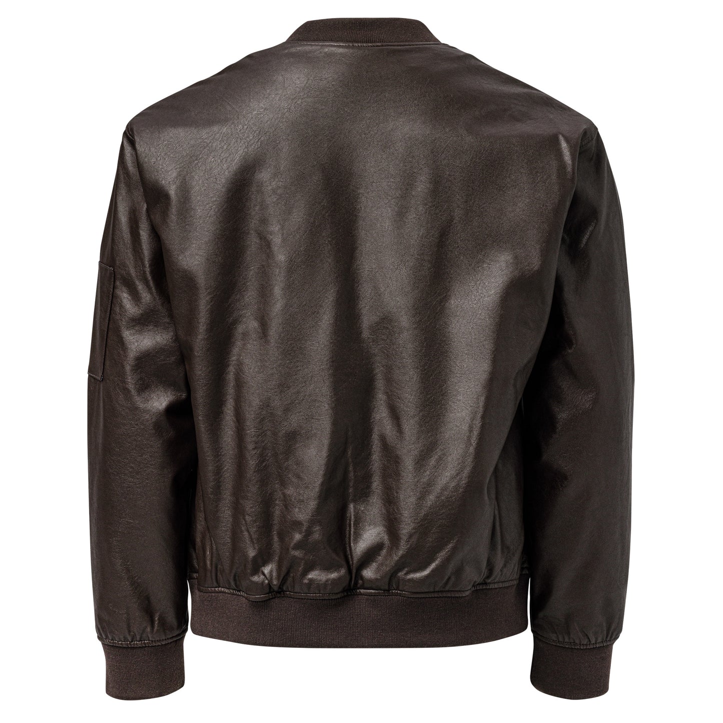 0601b Faux Leather Bomber Jacket, 03