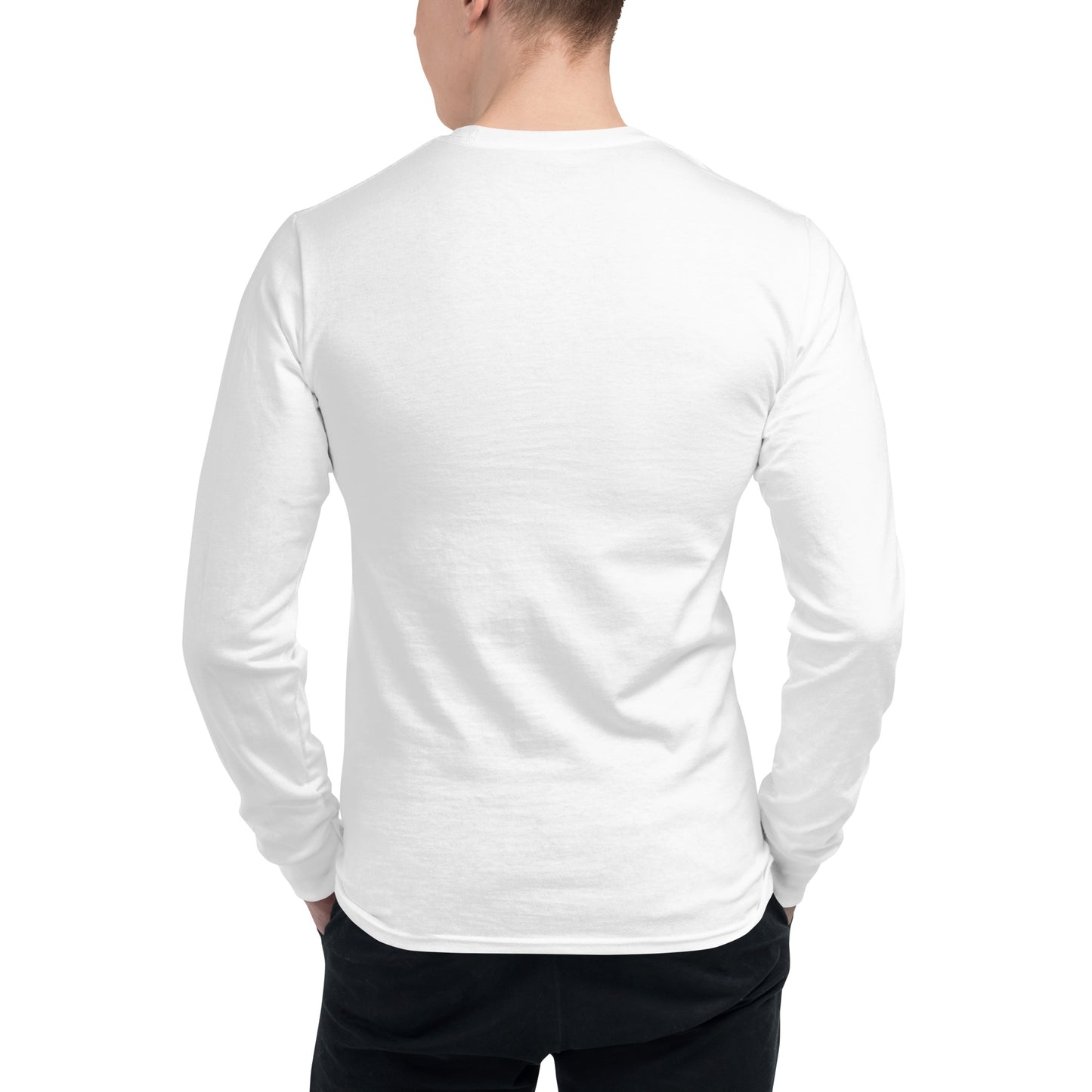 0106b Champion Unisex Long Sleeve, White MKK Name