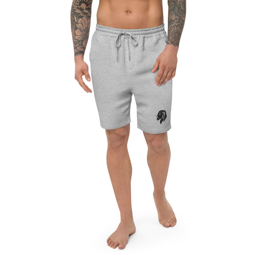 Solid White/Grey, 0202 Unisex Fleece Shorts, 02