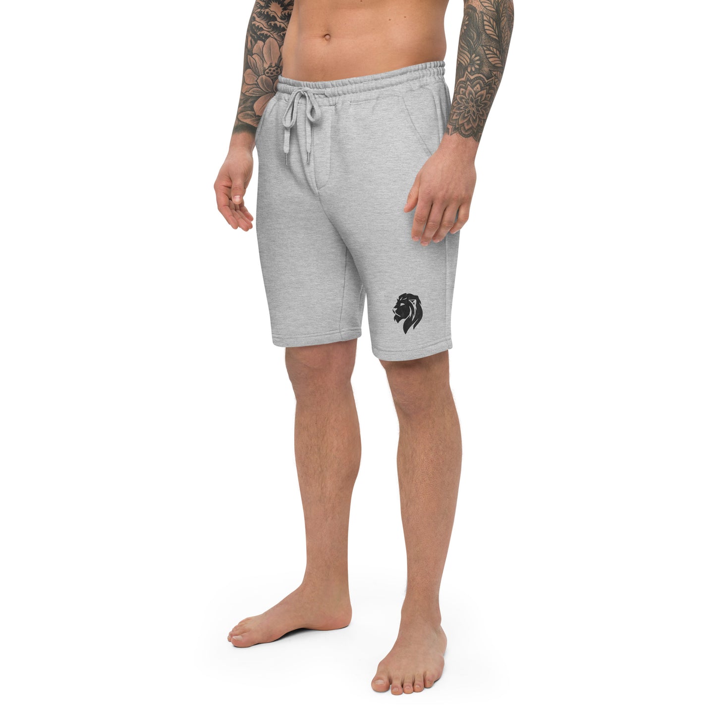 0201 Unisex Fleece Shorts, Solid White/Grey, 02