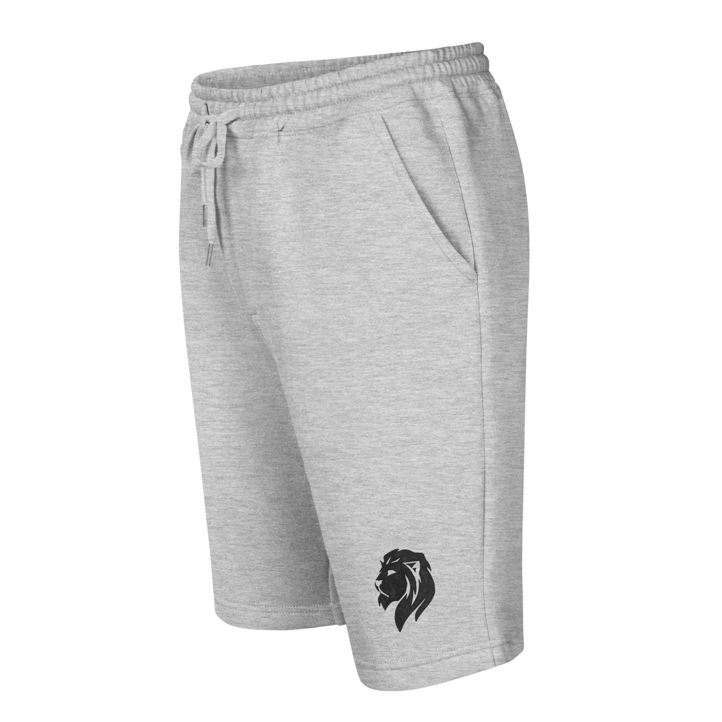 0201 Unisex Fleece Shorts, Solid White/Grey, 02