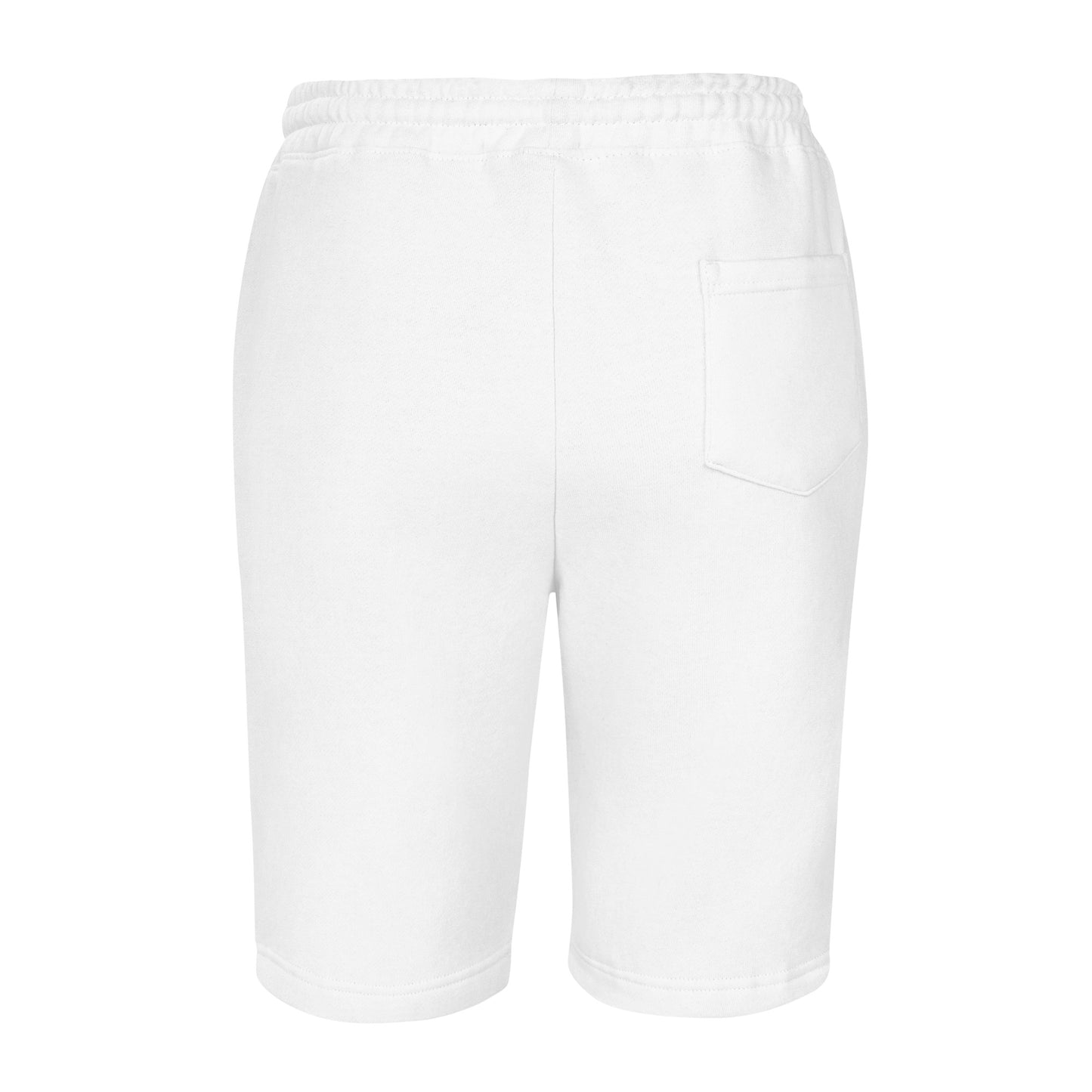 0201 Unisex Fleece Shorts, Solid White/Grey, 02