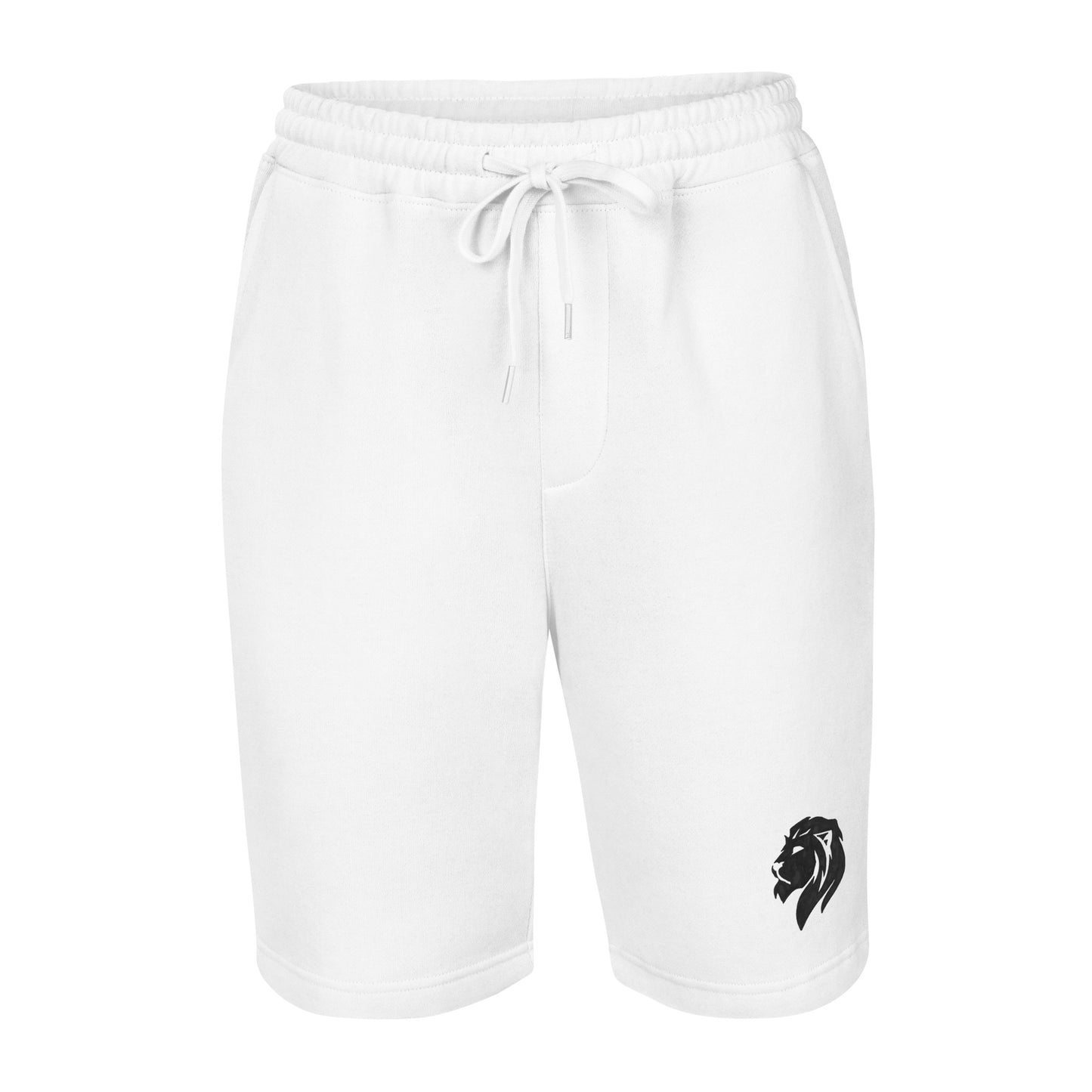 0201 Unisex Fleece Shorts, Solid White/Grey, 02