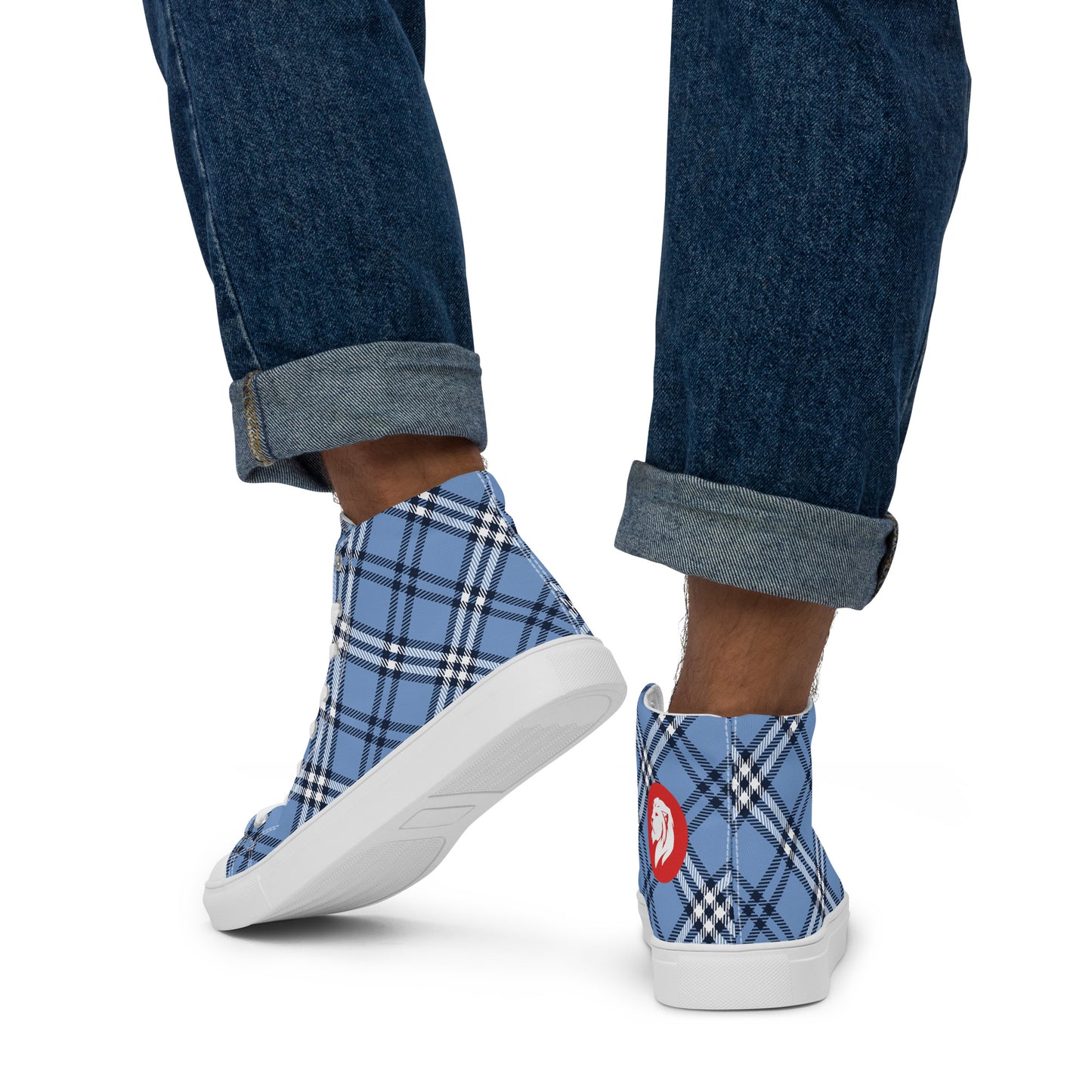 0704 Hi-Tops, Plaid Blue, mk1