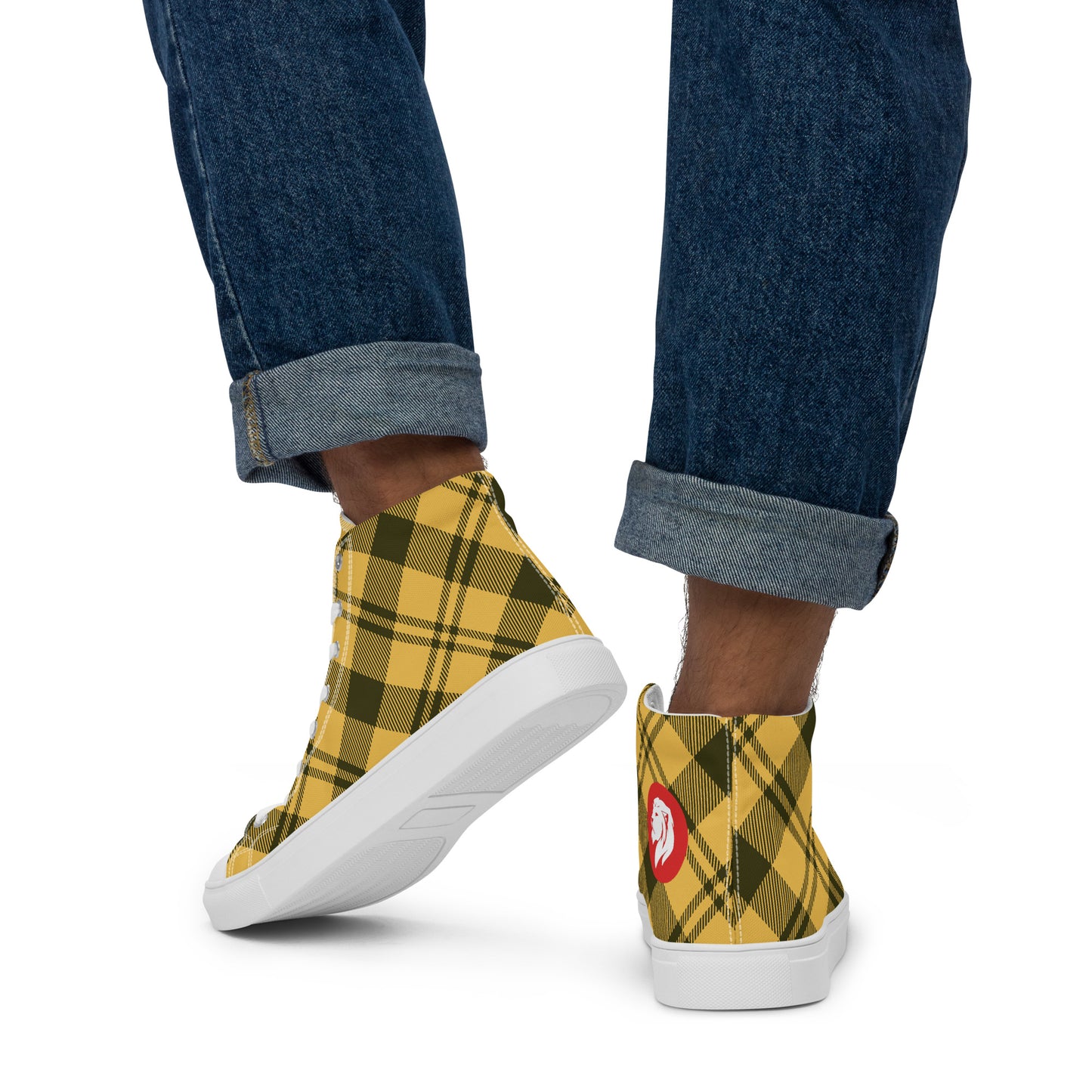 0704 Hi-Tops, Plaid Yellow, mk1