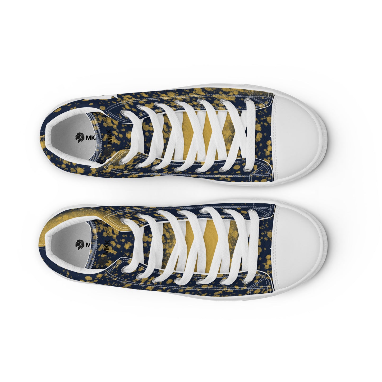 0704 Hi-Tops, Navy and Gold Splatter, mk2