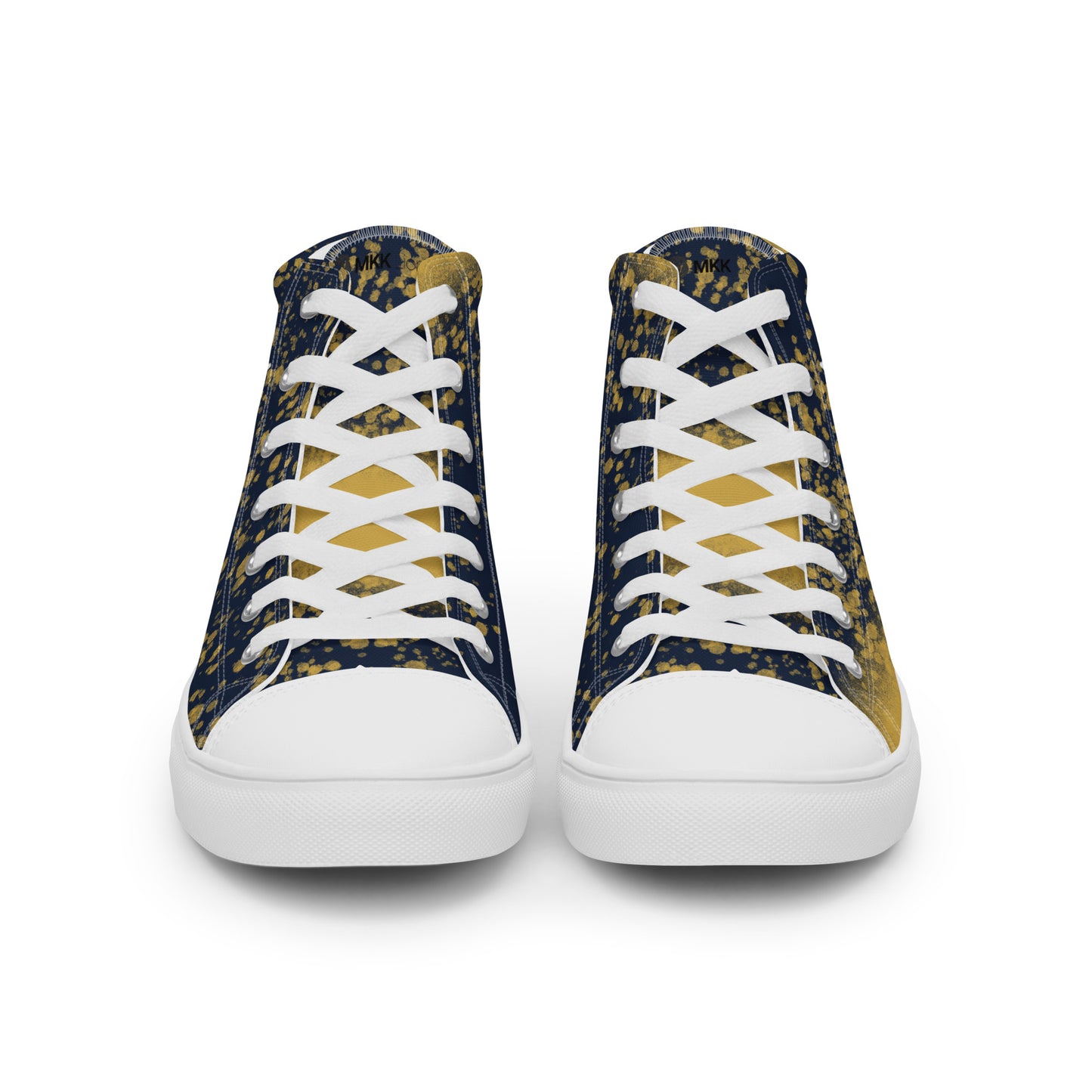 0704 Hi-Tops, Navy and Gold Splatter, mk2