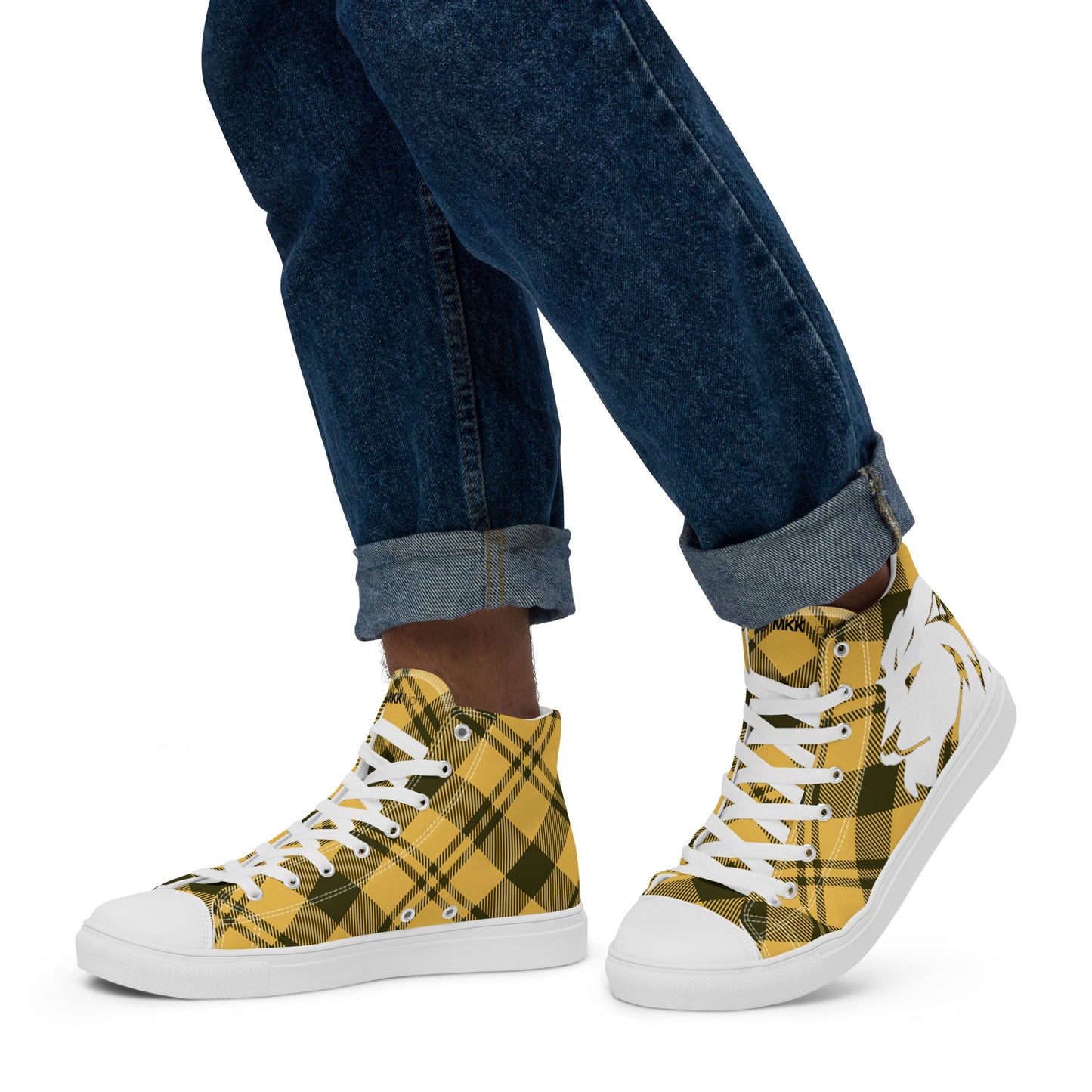 0704 Hi-Tops, Plaid Yellow, mk2