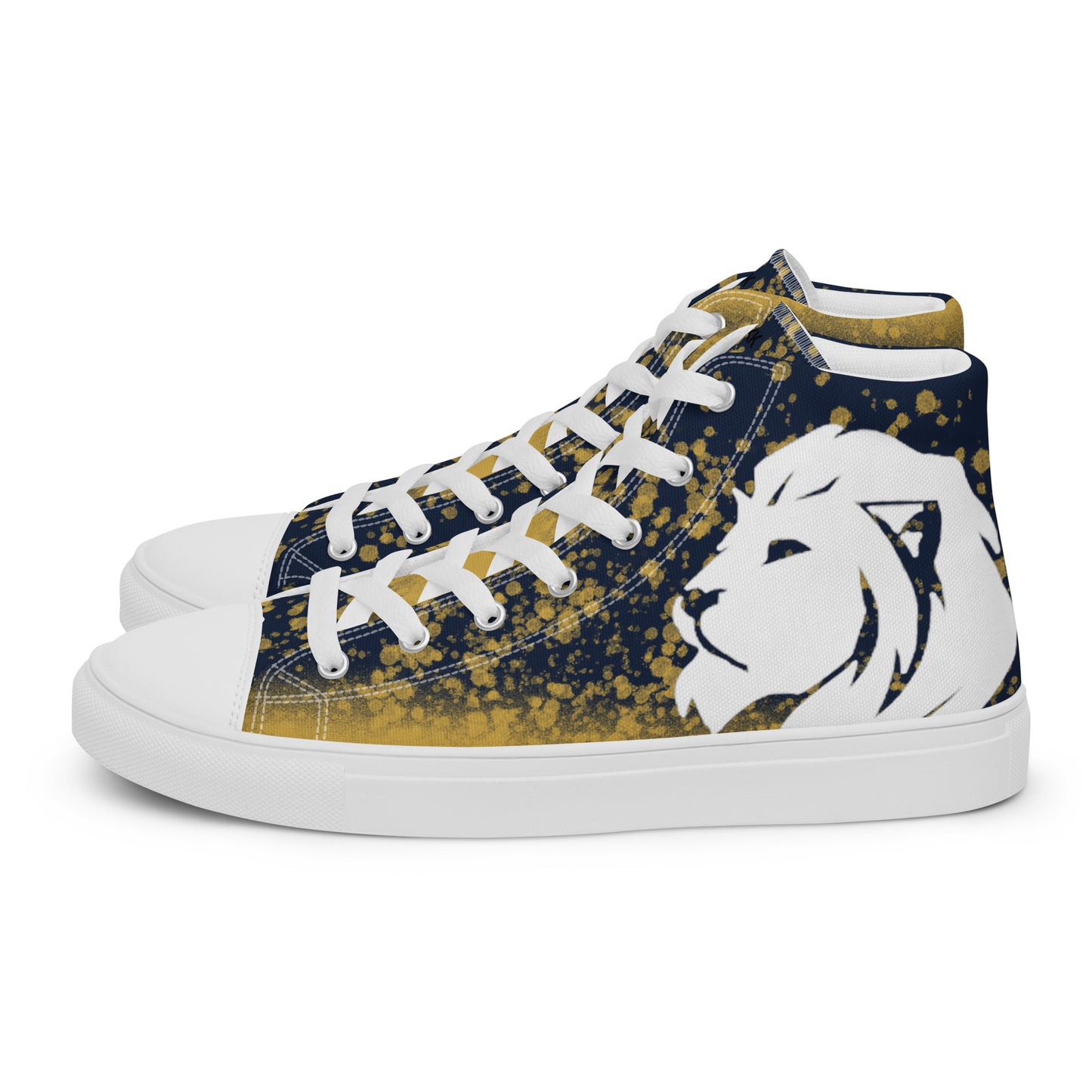 0704 Hi-Tops, Navy and Gold Splatter, mk2