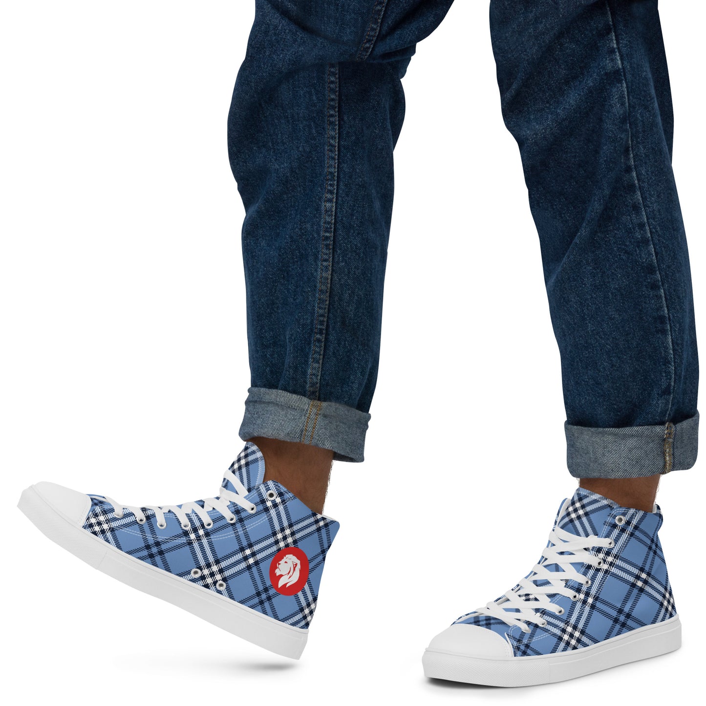 0704 Hi-Tops, Plaid Blue, mk1