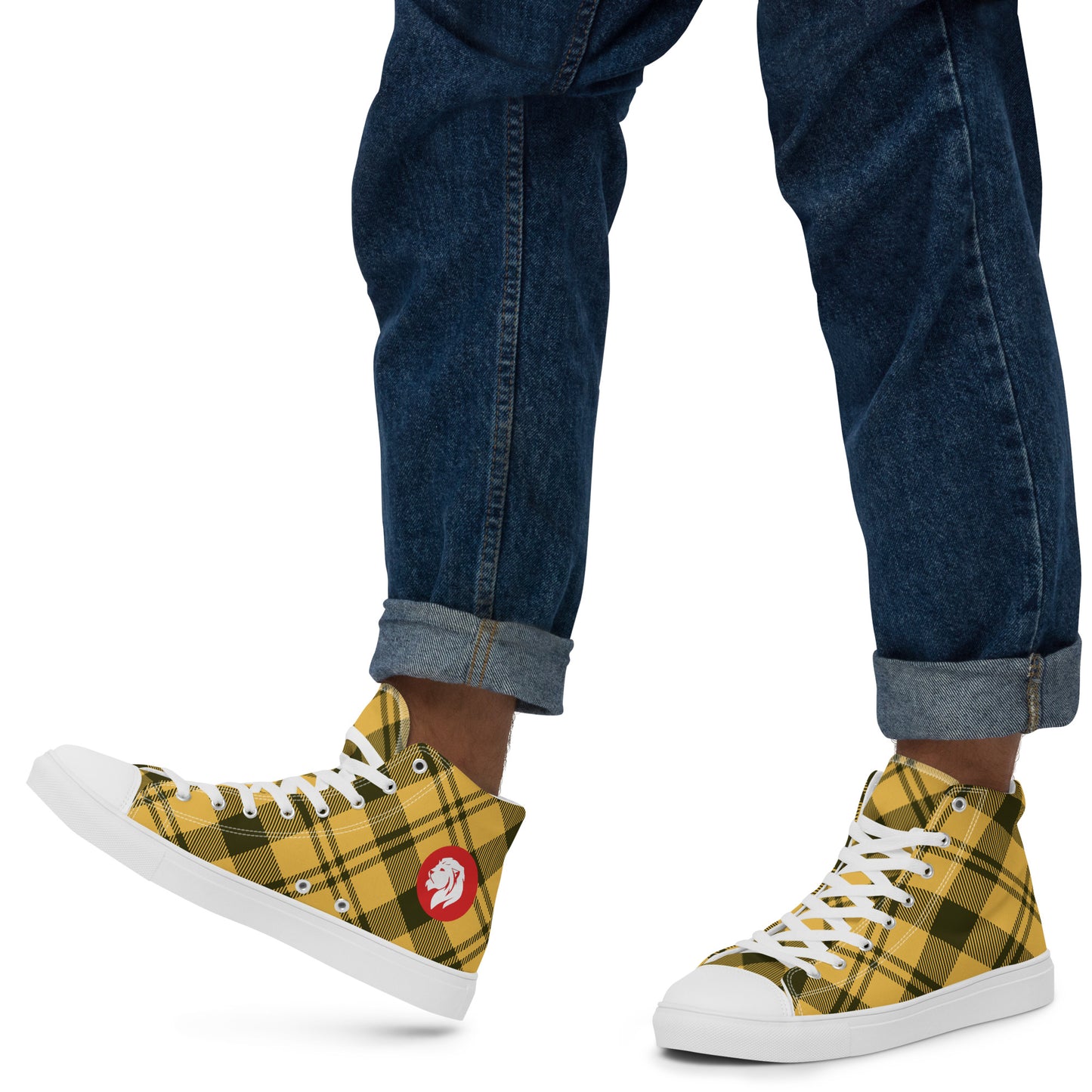 0704 Hi-Tops, Plaid Yellow, mk1