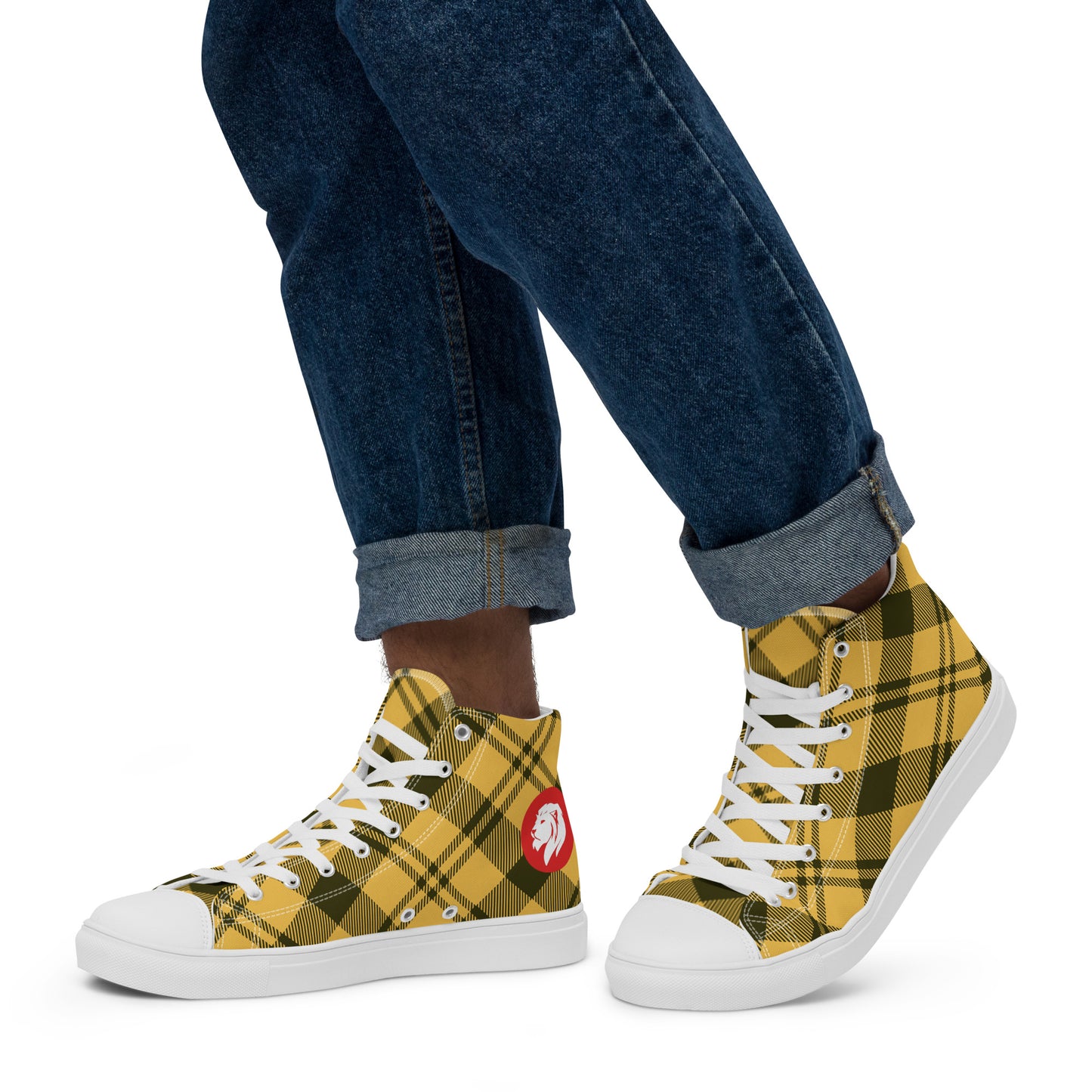 0704 Hi-Tops, Plaid Yellow, mk1