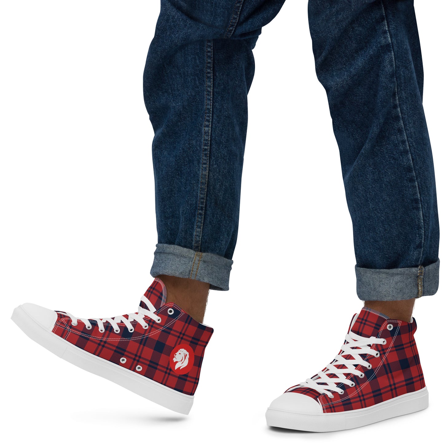 0704 Hi-Tops, Plaid Red and Blue, mk1