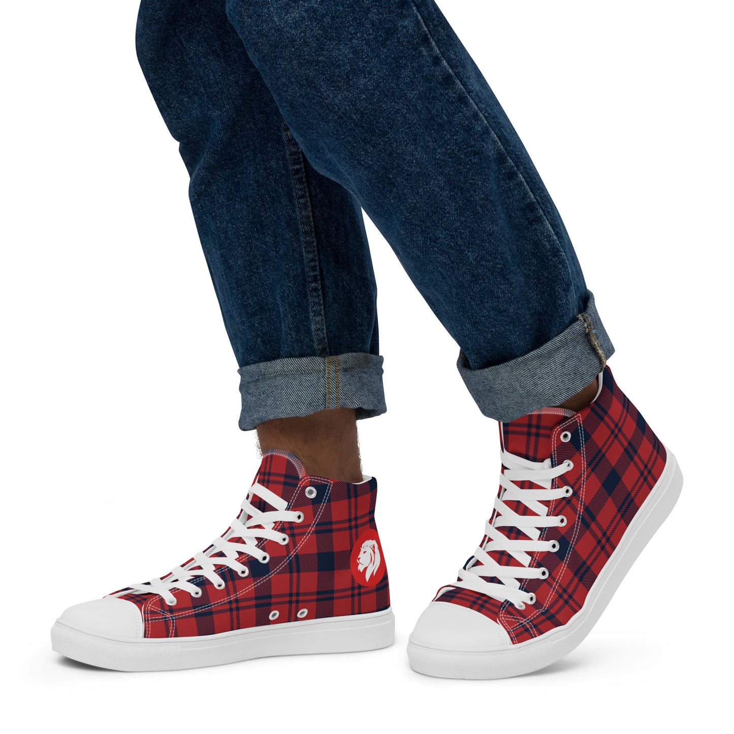 0704 Hi-Tops, Plaid Red and Blue, mk1