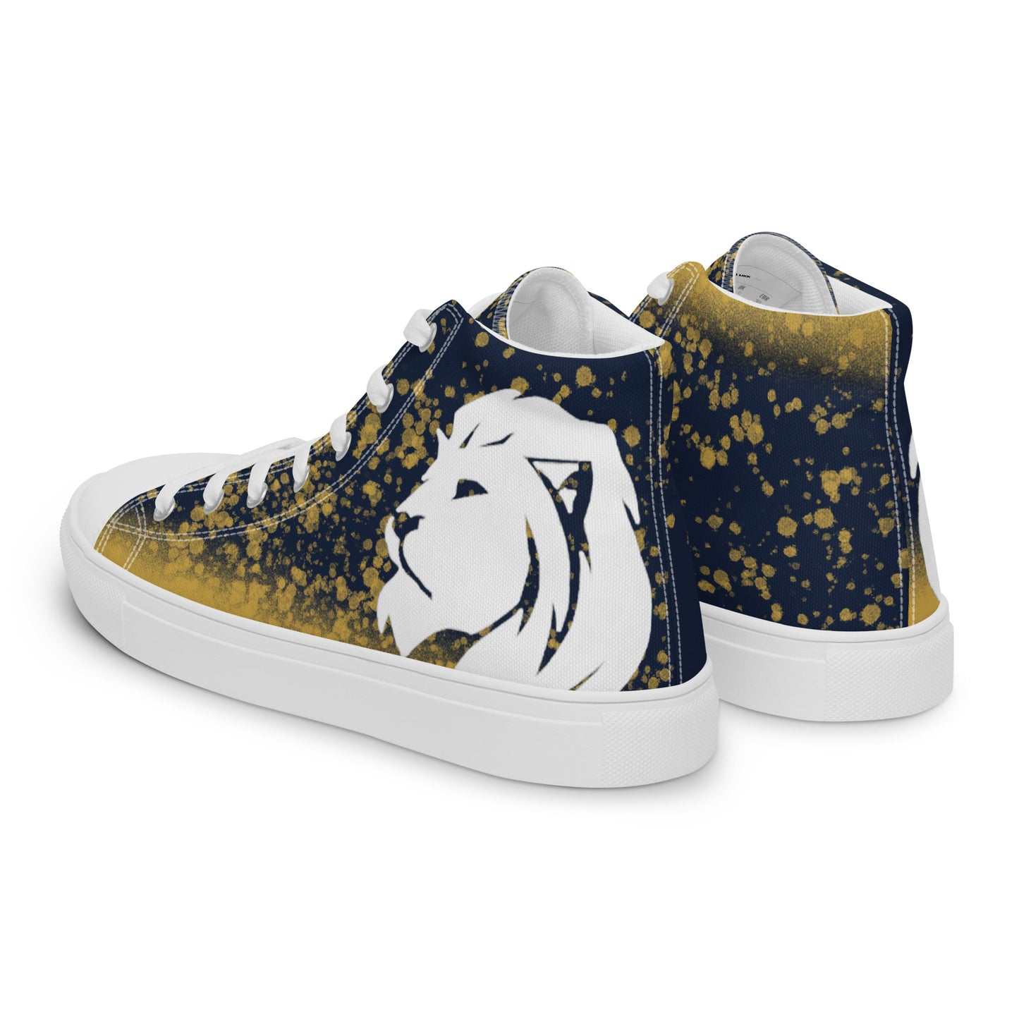 0704 Hi-Tops, Navy and Gold Splatter, mk2