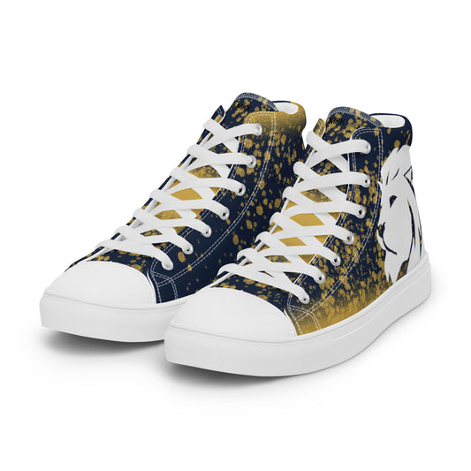 0704 Hi-Tops, Navy and Gold Splatter, mk2