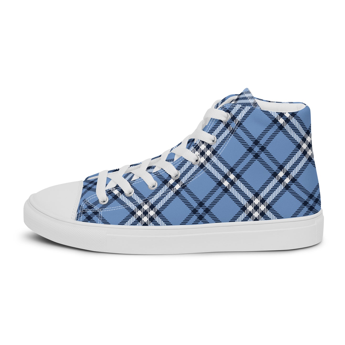 0704 Hi-Tops, Plaid Blue, mk1