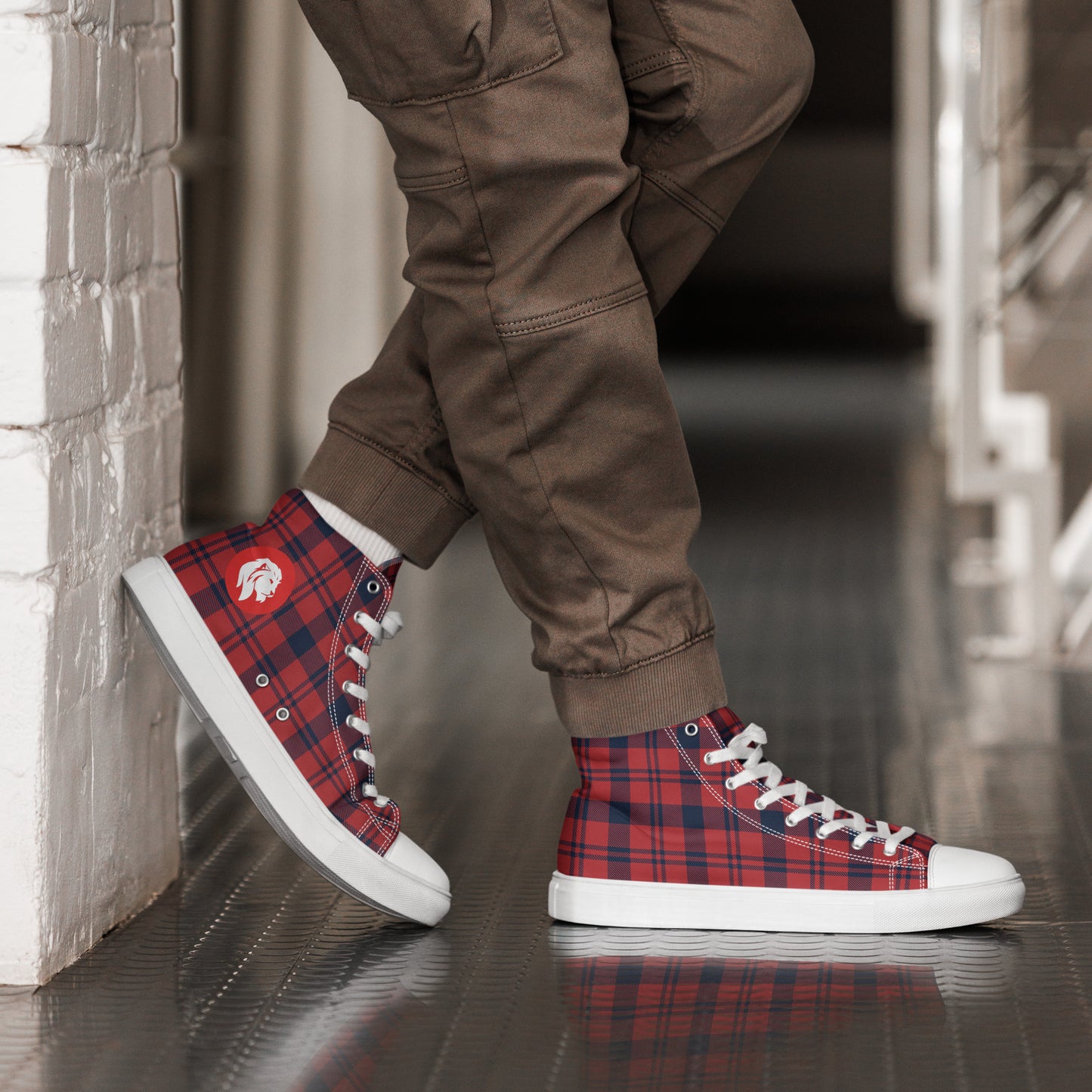 0704 Hi-Tops, Plaid Red and Blue, mk1