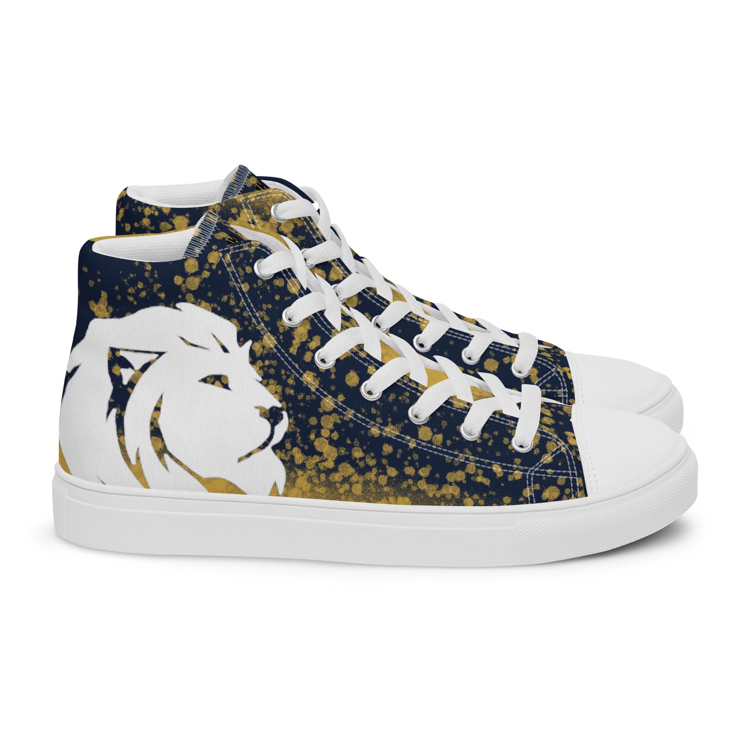 0704 Hi-Tops, Navy and Gold Splatter, mk2