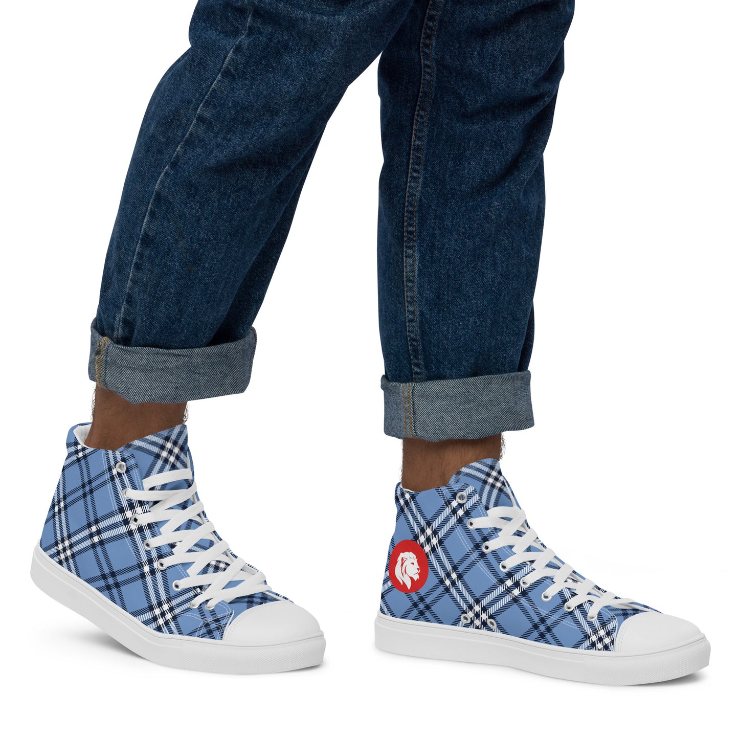 0704 Hi-Tops, Plaid Blue, mk1