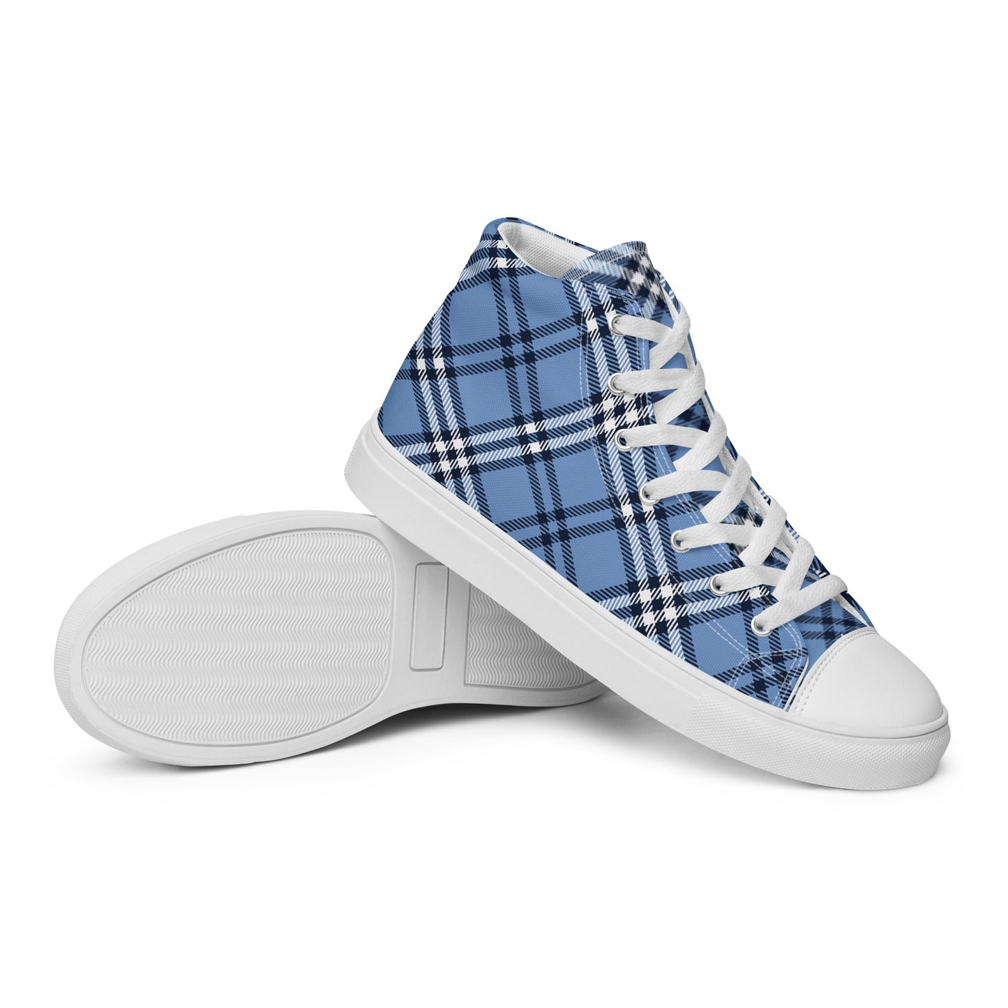 0704 Hi-Tops, Plaid Blue, mk1